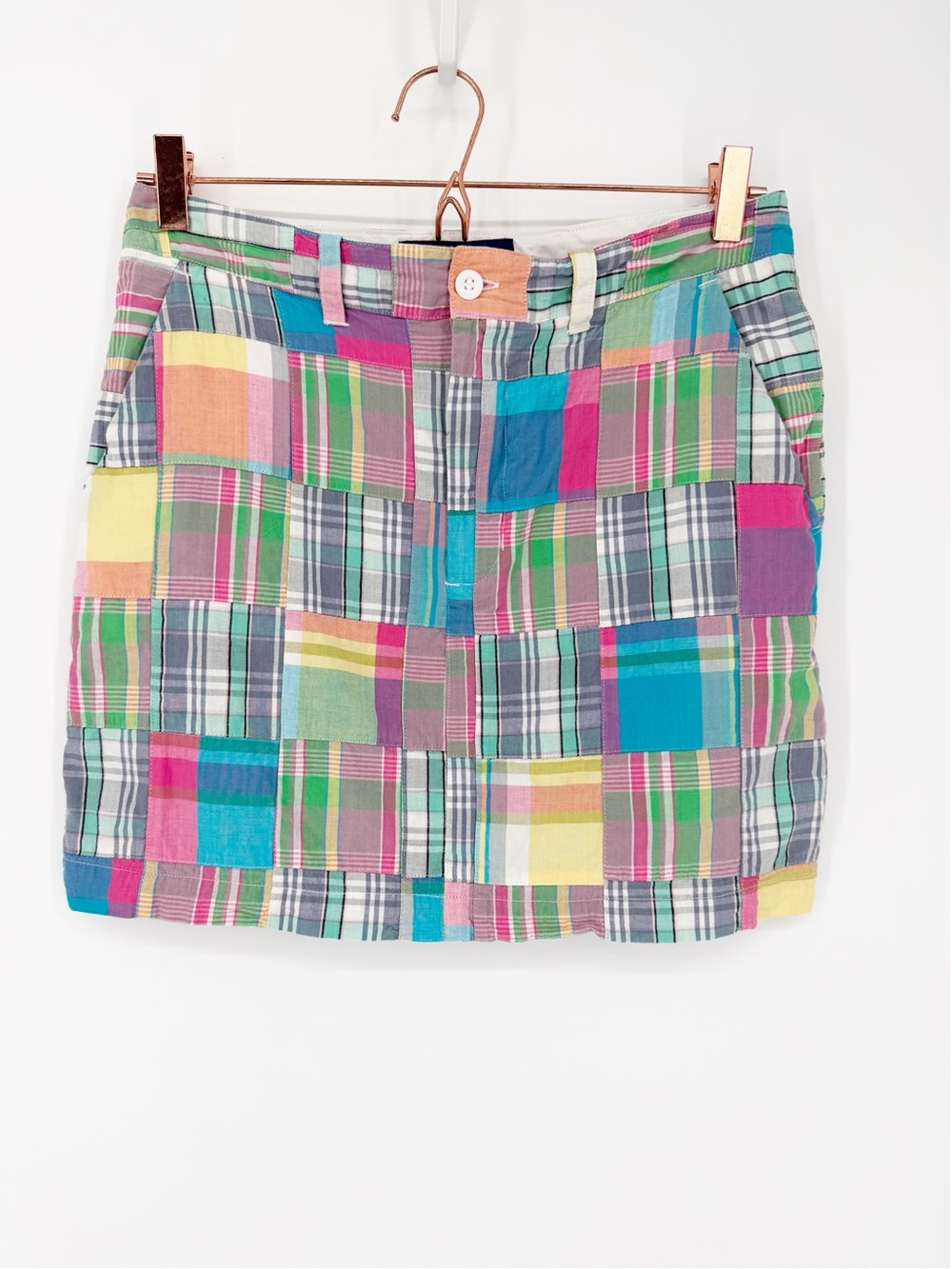 Cape Madras Skirt Cotton Patchwork Size 4